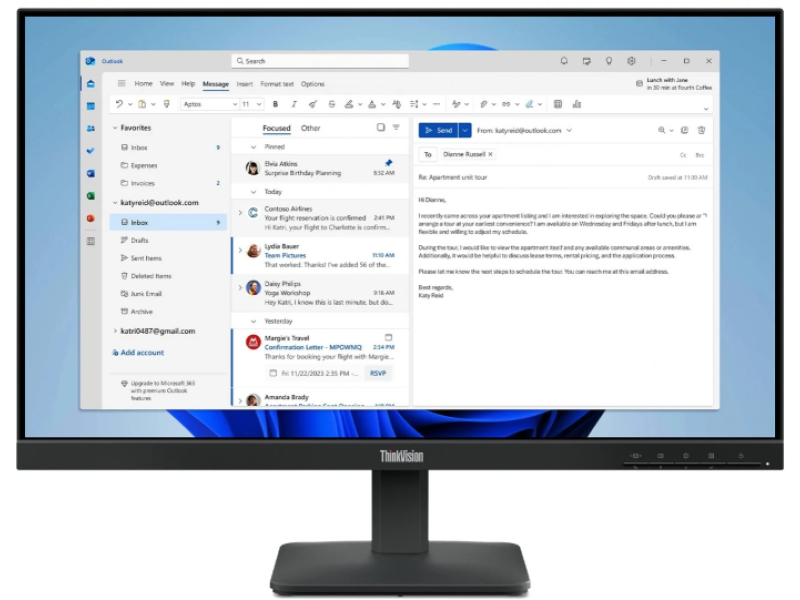 Lenovo Think 64B5KAT1EU ThinkVision S24-4e, 23.8" (A25238FS0) 1920x1080 Wide
