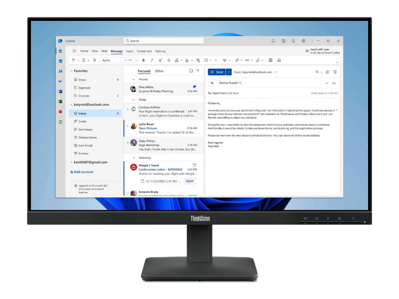 Lenovo Think 64B5KAT1EU ThinkVision S24-4e, 23.8" (A25238FS0) 1920x1080 Wide