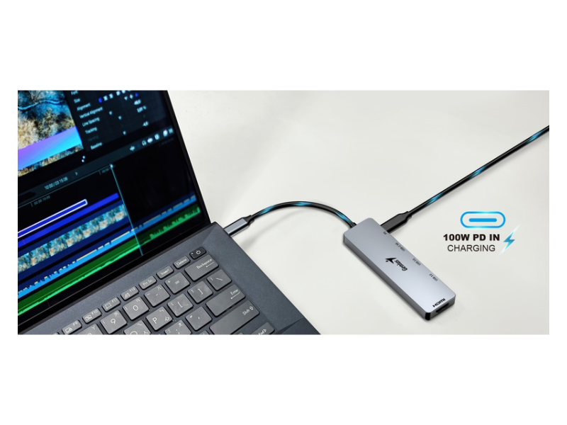GENIUS UH-500 5-in-1 USB Hub srebrni