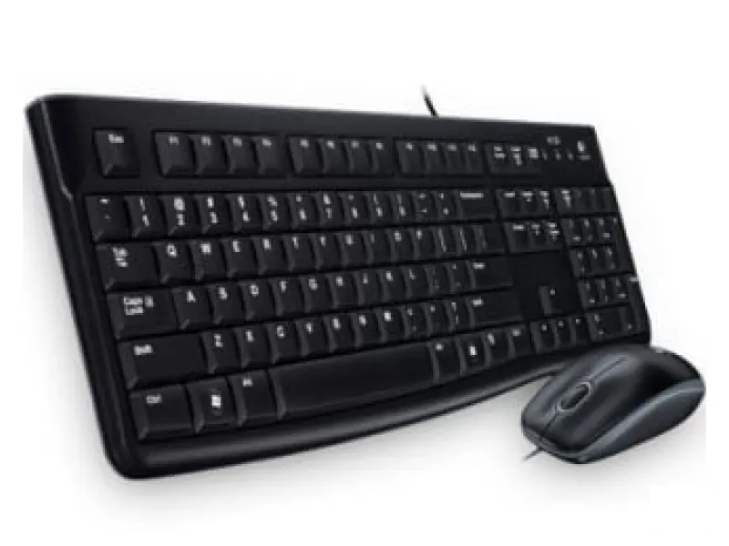 Logitech Combo MK120 Wired Keyboard and Mouse for Windows, Optical Wired Mouse, USB Plug-and-Play, Full-Size, US