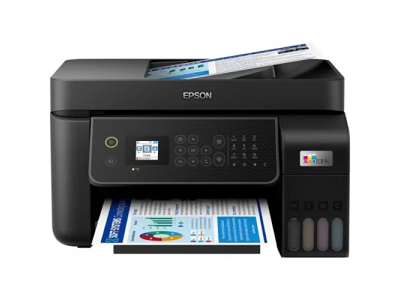 EPSON C11CJ65412 EcoTank L5310 Color AiO A4, (nasljednik modela L5290), Print 33/15 ppm 5760 x1440dpi, Copy, Scan (1200x2400dpi), Fax, ADF 30-sheet, Wireless + Network + USB (4 x 65ml: u pakovanju dolazi 2x Black 103 and 1x Cyan 103, Magenta 103, Yellow 103)