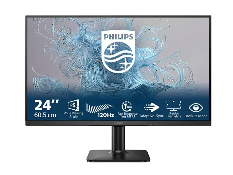 PHILIPS LED IPS Monitor 24E2N1110, 23.8", 1920x1080, 120Hz, 1500:1, 1 ms, VGA/HDMI, Anti-Glare, 3H