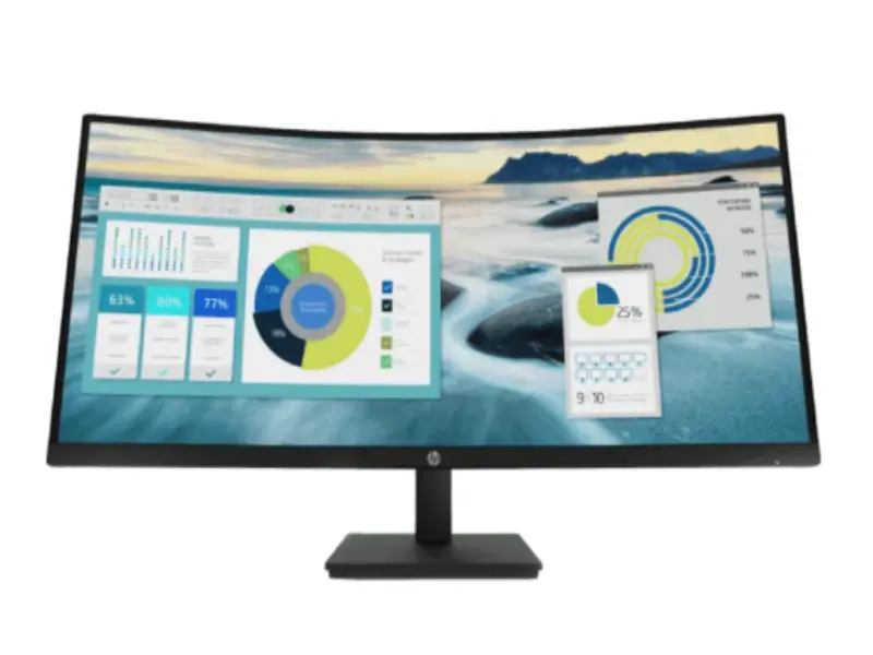 HP P34hc G4 WQHD USB-C Curved Monitor 3440x1440/250nits/HDMI/DP/4xUSB