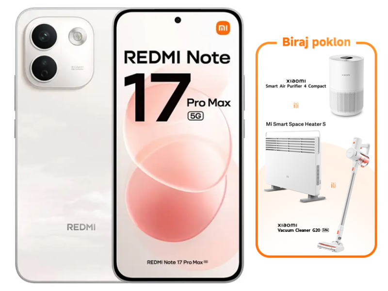 XIAOMI Redmi Note 17 Pro Max 5G 8GB/512GB Cloud Blush-NOVO