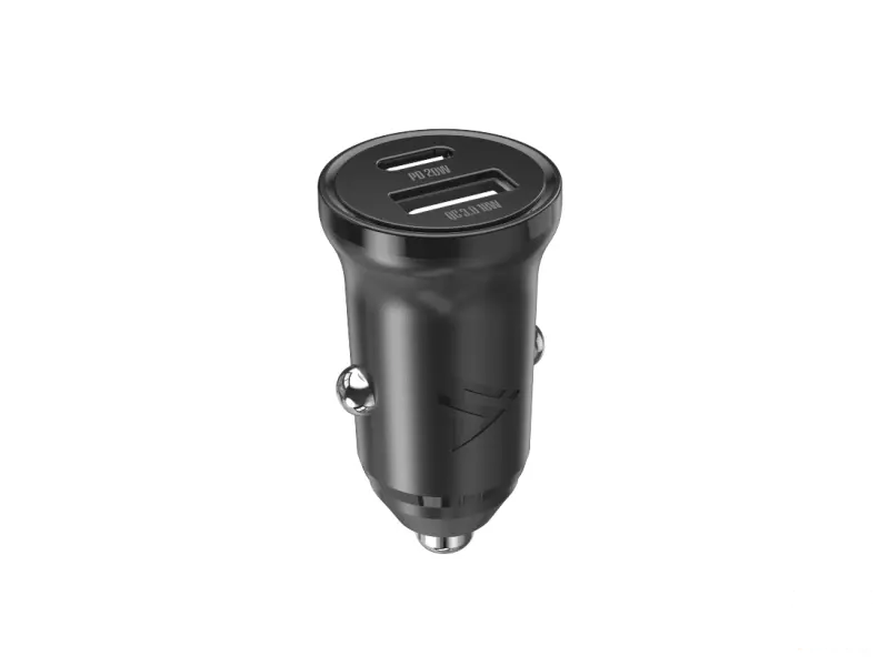 iPEAX Car Charger CL-03, PD, 20W, USB-C + USB-A BLACK