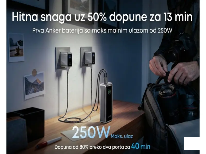 ANKER Prime 26250mAh, 300W, Power Bank crni 