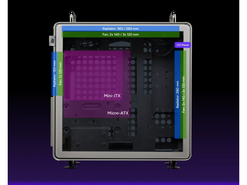 COOLER MASTER Qube 540 Stardust Iron modularno kućište (Q540-MGNN-S00)