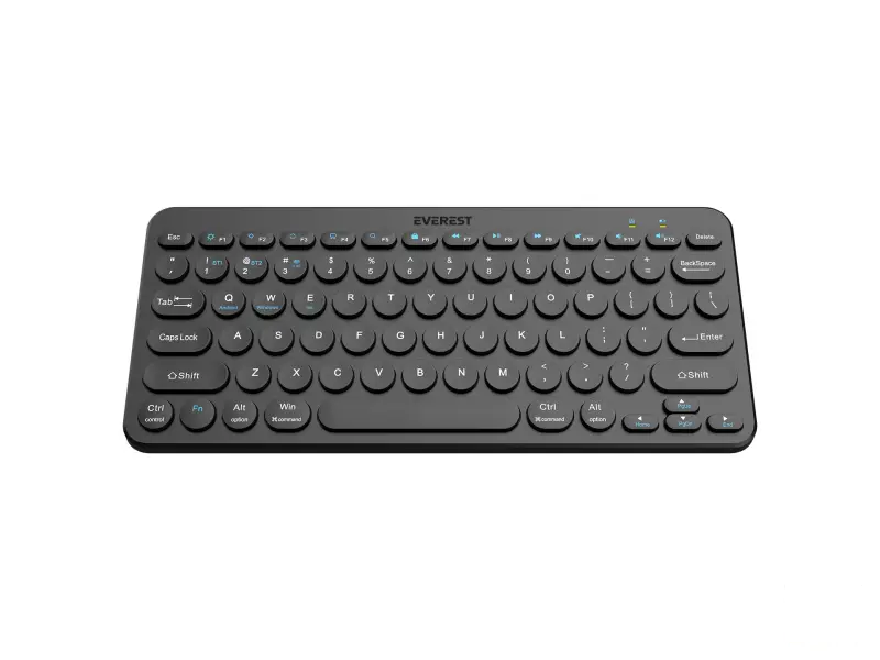 Everest Tastatura KB-BT16 Black 2.4G+BT1+BT2 US Layout