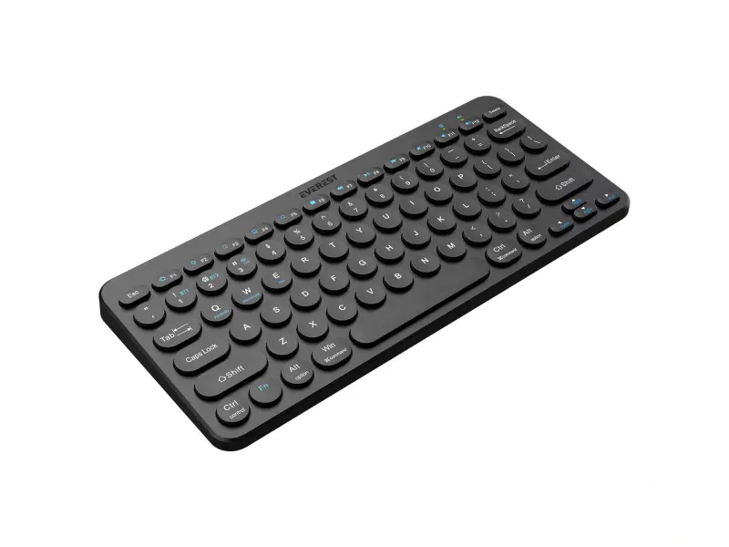 Everest Tastatura KB-BT16 Black 2.4G+BT1+BT2 US Layout