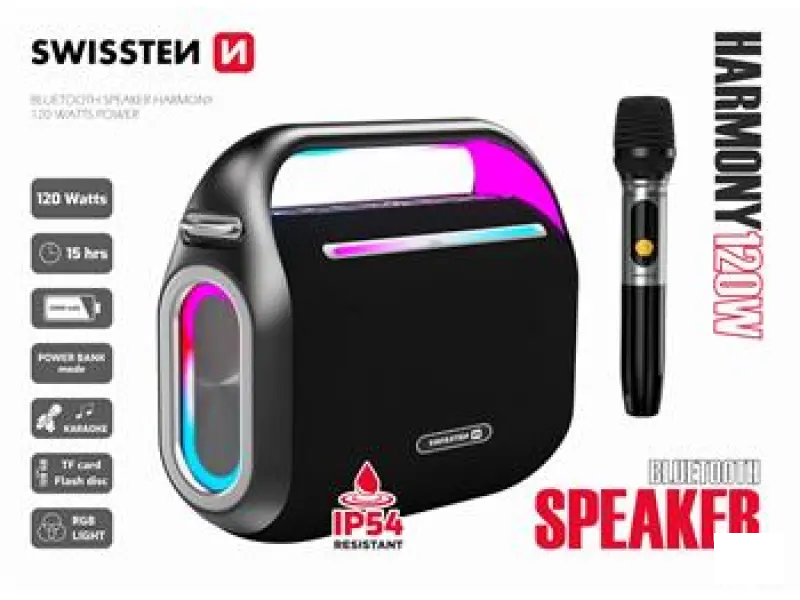 Swissten Zvučnik Bluetooth Harmony 120W Black
