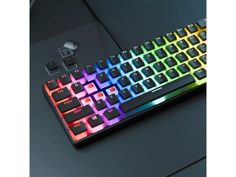 Rampage Tastatura RADIANT K11 Type-C crna gaming,US Layout, crveni svičevi