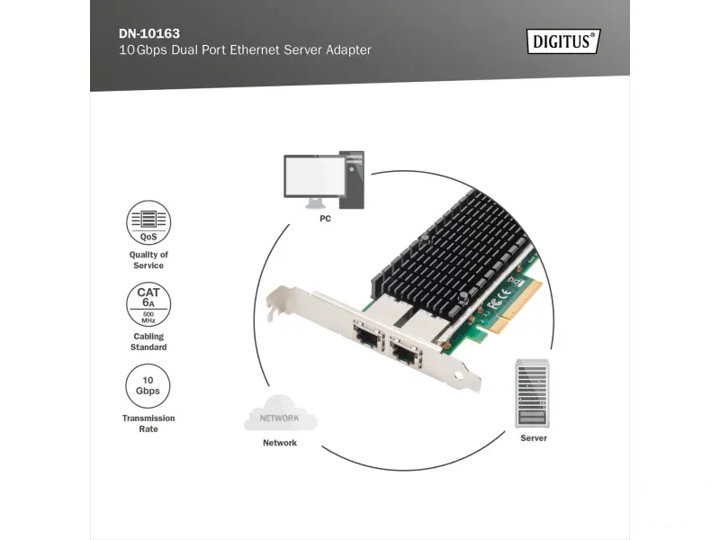 Digitus Mrezna kartica Dual Port 10Gbps