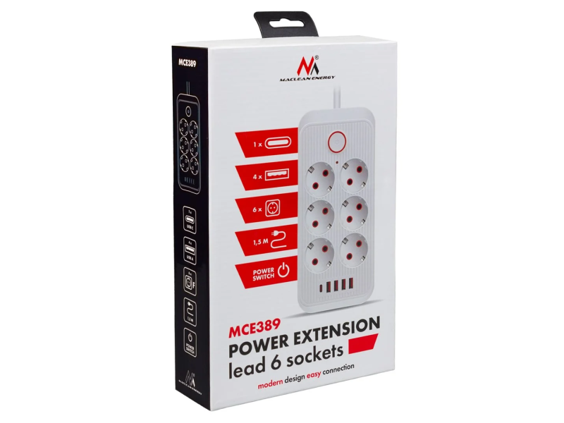MACLEAN 6 GNIAZD 4XUSB MCE389