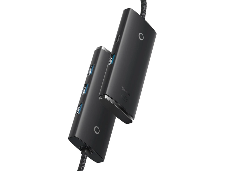 Baseus Lite Series HUB adapter USB tip C - 4x USB 3.0 1m crni