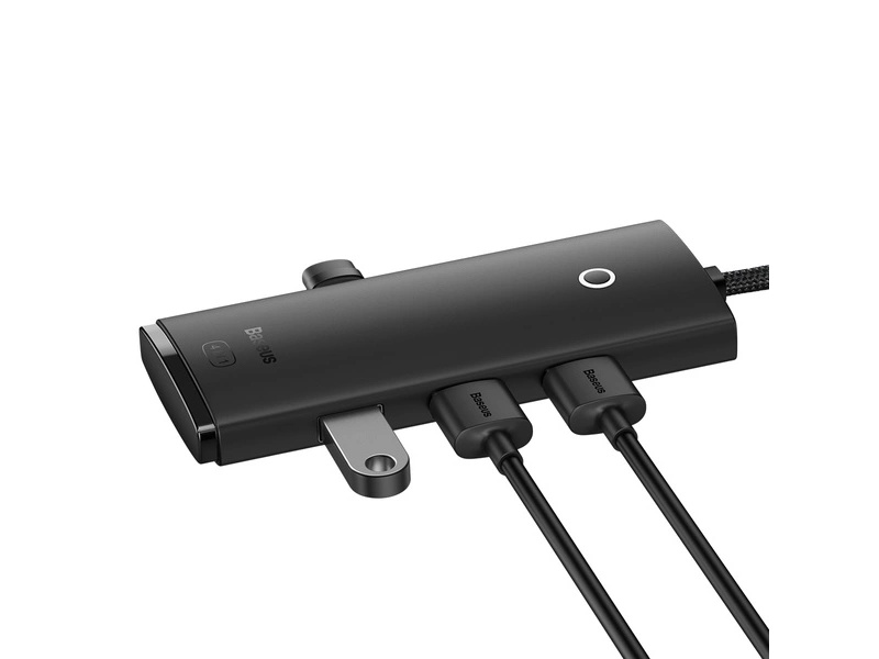 Baseus Lite Series HUB adapter USB tip C - 4x USB 3.0 1m crni