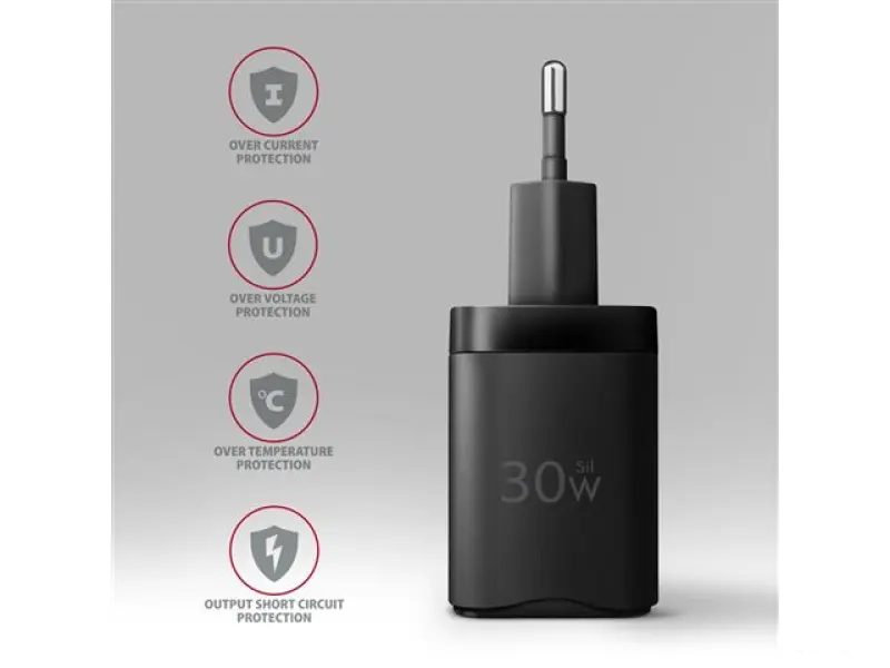 MOB Zidni punjač USB-C+USB-A, QC3.0, 5V/3A, ACU-PQ22, AXAGON