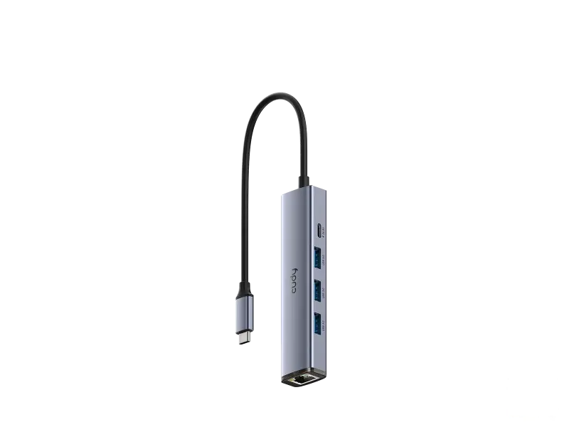 CUDY HUB UH605 5 U 1 USB-C - 3 x USB-A 3.2, 1 x RJ45 Gigabit, 1 x USB-C