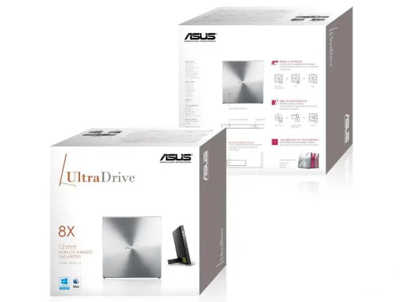 ASUS SDRW-08U5S-U DVD±RW USB eksterni rezač srebrni 