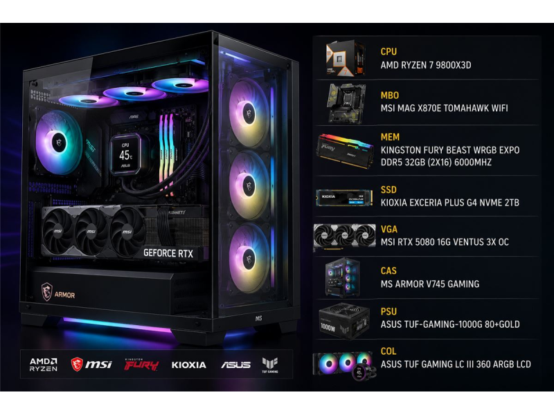 MSGW THOR R7 9800X3D/32G/2TB/RTX 5080
