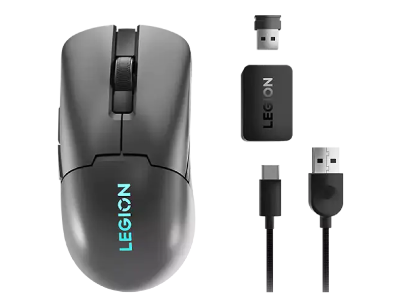 Lenovo GY51H47355 Legion M600s Qi Wireless Gejmerski mis, Storm Grey, Rezolucija: 19000DPI
