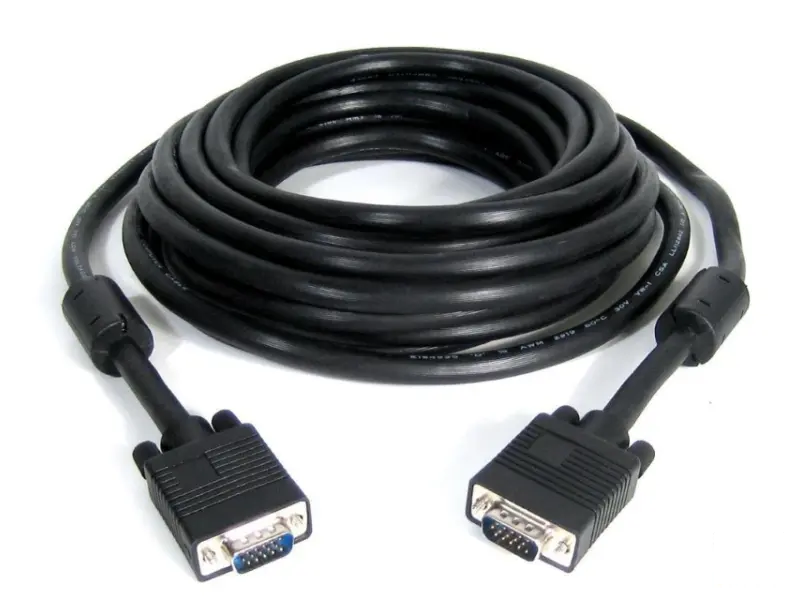 E-GREEN Kabl VGA D-sub M/M 15m HQ feritno jezgro crni 