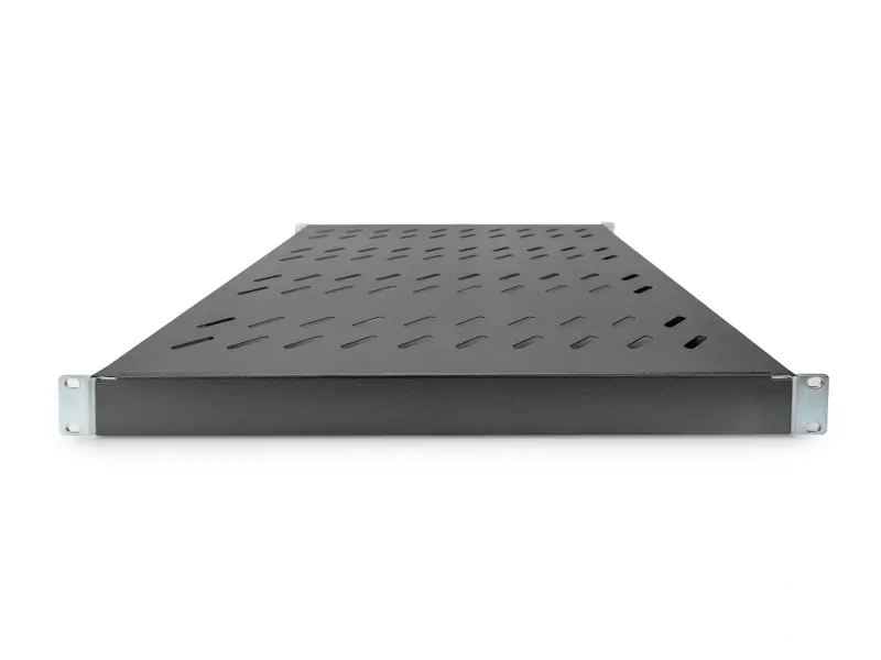 Digitus Polica fiksna 483 mm (19"), nosivost do 50 kg, 44,5x482x500-750 mm, crna