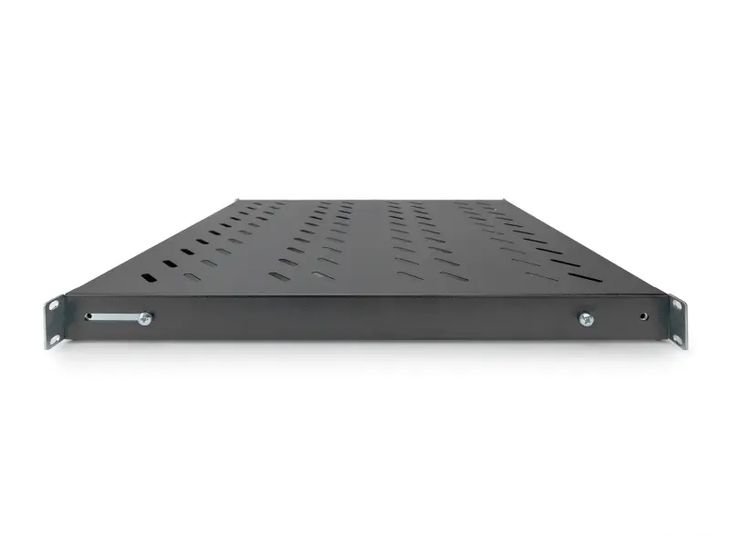 Digitus Polica fiksna 483 mm (19"), nosivost do 50 kg, 44,5x482x500-750 mm, crna