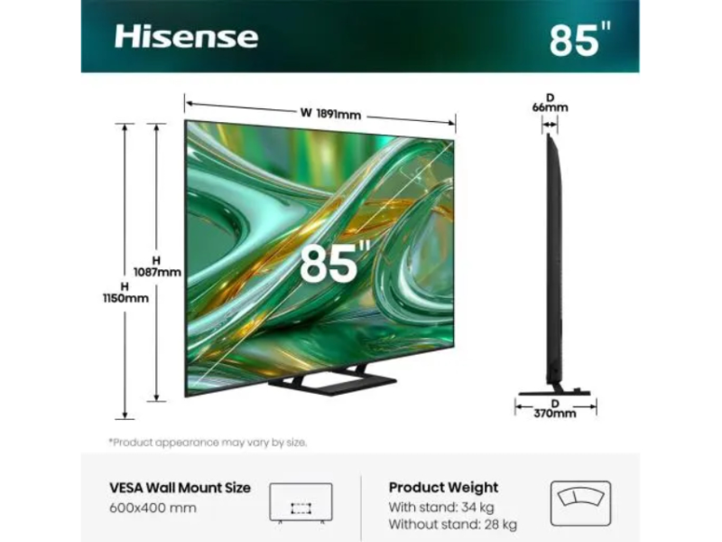 HISENSE 85 inča 85E8S ULED Mini LED 4K UHD Smart TV