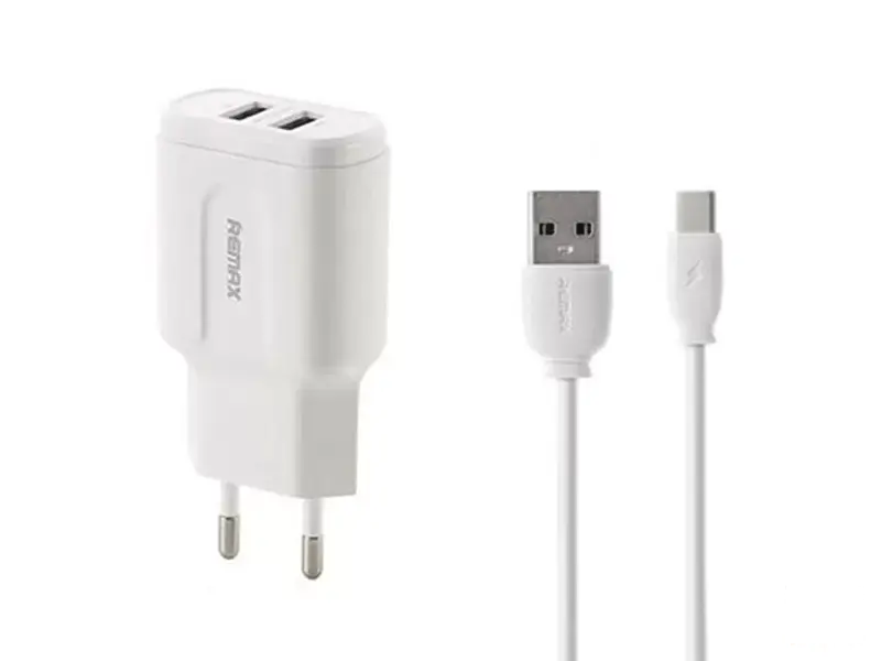REMAX RP-U22 Dual USB 2.4A Micro USB Fast Charging punjač beli 