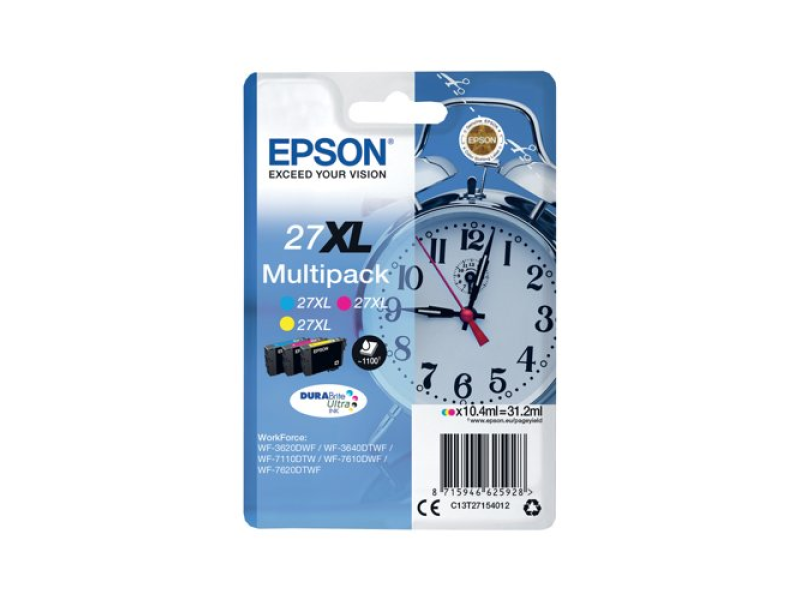 Epson Kertridž Br.27, (Tri Color), 3x 3,6ml - za WorkForce WF-7710DWF