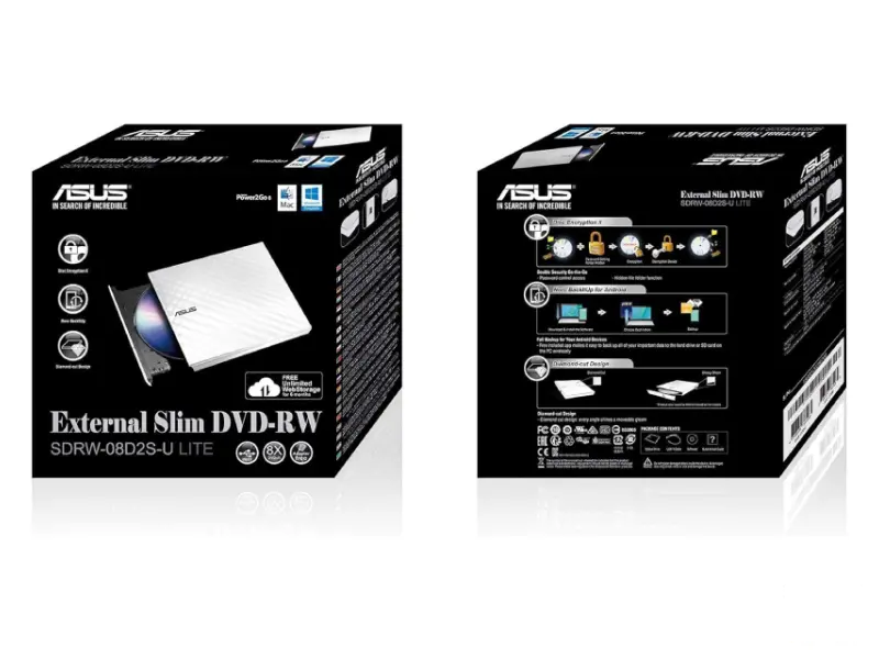 ASUS SDRW-08D2S-U LITE DVD±RW USB eksterni rezač beli 