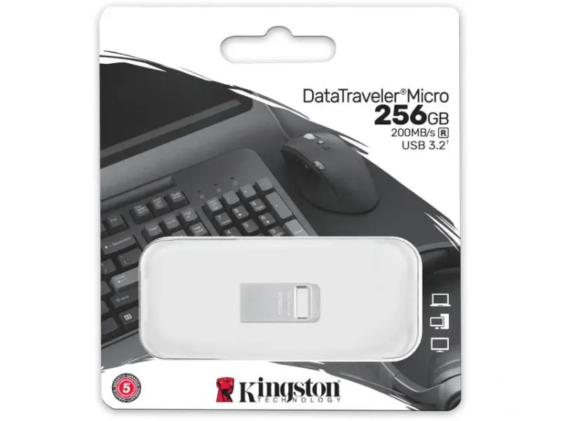 KINGSTON 256GB DataTraveler Micro USB 3.2 flash DTMC3G2/256GB srebrni 