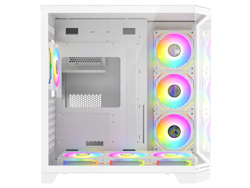 Rampage CASE MEGA V1 7x120mm ARGB 850W 80+ Bronze White