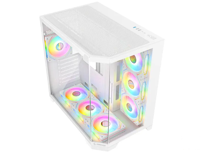 Rampage CASE MEGA V1 7x120mm ARGB 850W 80+ Bronze White