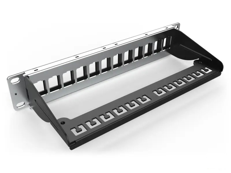 Digitus Patch panel modular 10" 1U 12-port blank crni