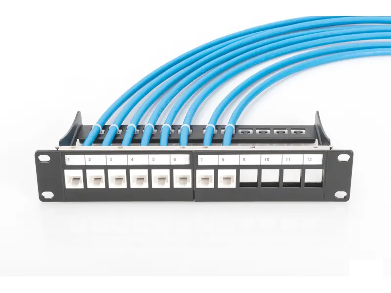 Digitus Patch panel modular 10" 1U 12-port blank crni