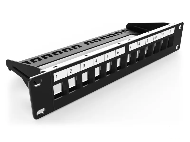 Digitus Patch panel modular 10" 1U 12-port blank crni