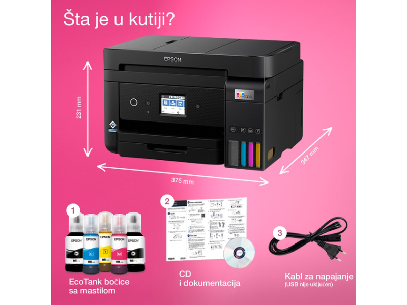 EPSON L6460 EcoTank ITS Wireless multifunkcijski inkjet štampač
