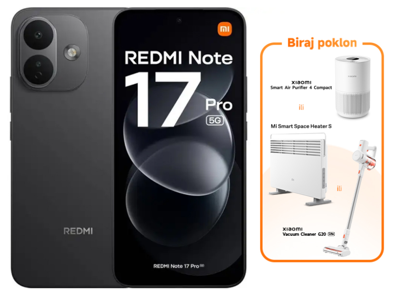 Xiaomi Redmi Note 17 Pro 5G 6GB/256GB crna-NOVO