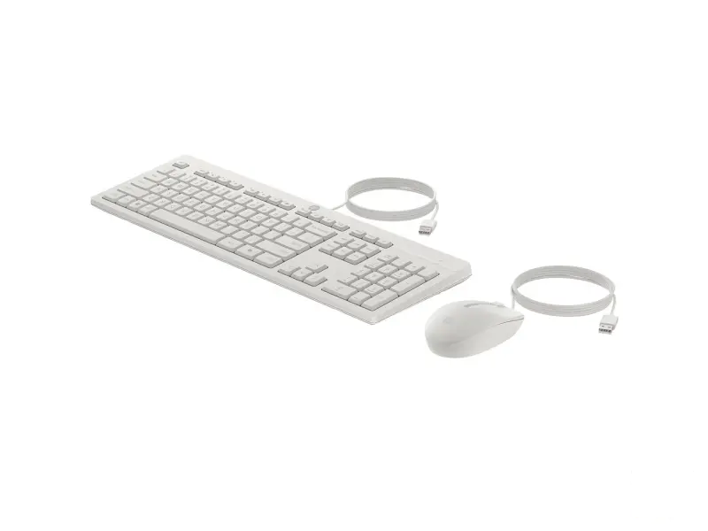 HP 225 Wired Mouse and KB G2 White