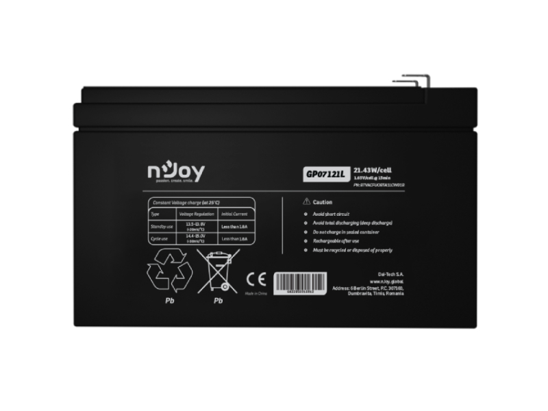 NJOY GP07121L baterija za UPS 12V 5Ah (BTVACFUOBTA1LCW01B)