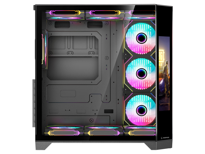 Rampage CASE NOVA 9.16" LCD 7x120mm ARGB