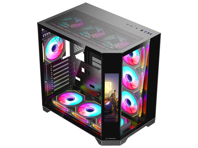 Rampage CASE NOVA 9.16" LCD 7x120mm ARGB