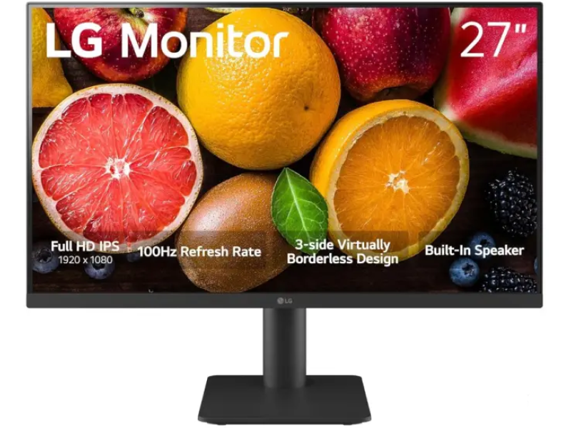 LG LED IPS Monitor 27MS550-B, 27", FHD 1920 x 1080, 100Hz, 1000:1, 5 ms, HDMI*2, HAS, 2W x 2