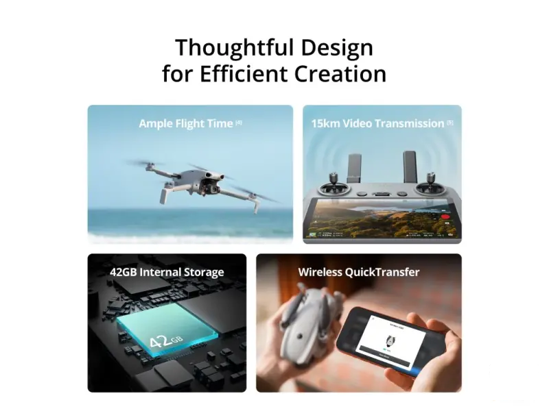 DJI Lito X1 Fly More Combo (DJI RC-N3), 4K/60fps HDR Video, 48MP, 42GB Internal Storage