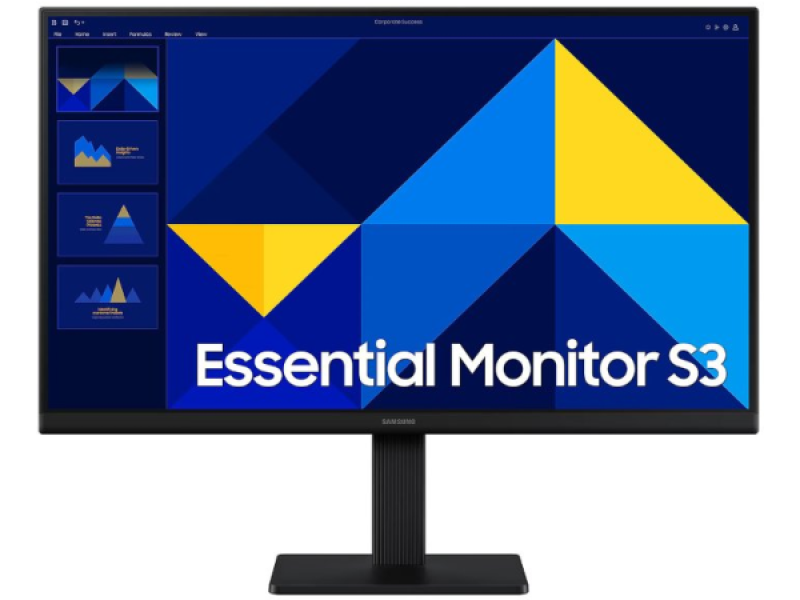 SAMSUNG Essential IPS Monitor S3, 27", FHD 1920 x 1080, 100Hz, 5 ms, 1000:1,VGA/HDMI, 100 x 100 VESA