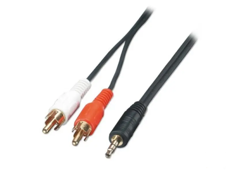 E-GREEN Kabl Audio 3.5mm stereo - 2xRCA M/M 3m crni