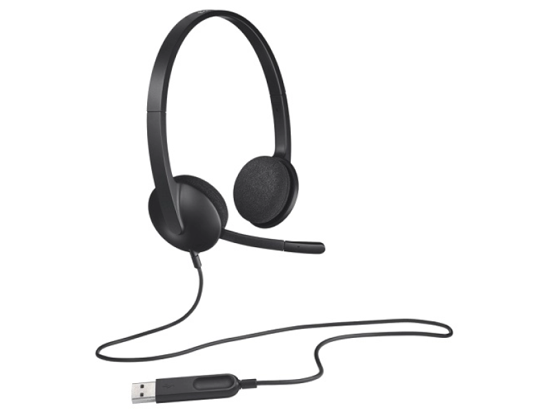 Logitech H340, USB Headset, rotirajuci mikrofon sa redukcijom buke, Plug&play, USB, Duzina kabla:1,8m, Boja: Crna