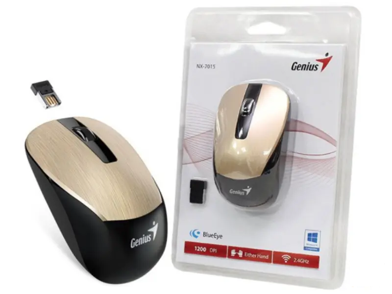 GENIUS NX-7015 Wireless Optical USB crno-zlatni miš 