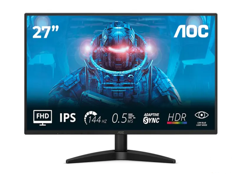 AOC IPS Gaming Monitor 27B36X, 27", Full HD 1920x1080, 144 Hz, 0.5 ms, 1500:1, HDR 10, HDMI/DP